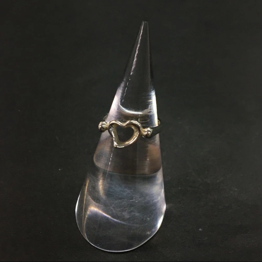 TIFFANY&CO. Silver 925 Peretti Open Heart Ring ISO sz:48